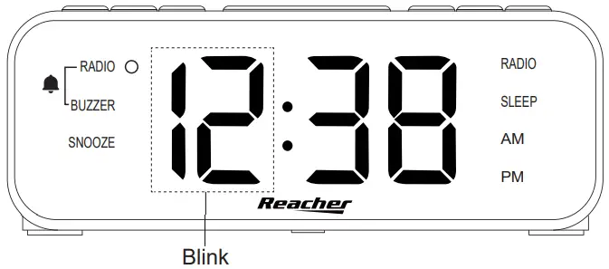 Reacher YM-186 Alarm Clock - Time Setting 4