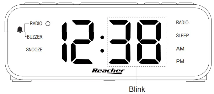 Reacher YM-186 Alarm Clock -Time Setting 5