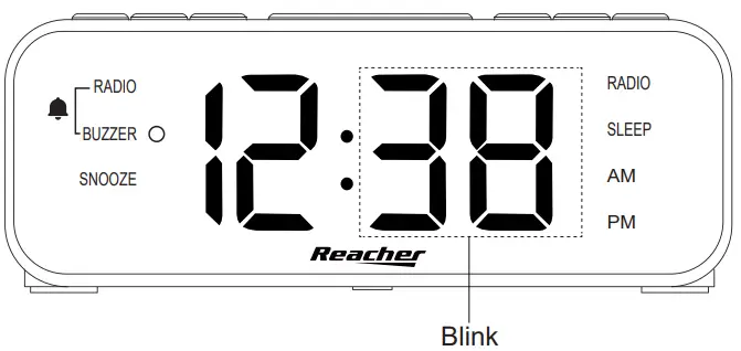 Reacher YM-186 Alarm Clock - Time Setting2