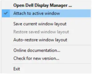 Dell Display Manager - Attach DDM To Active Window 1