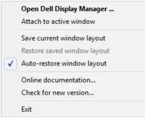 Dell Display Manager - Restoring Application Positions 2