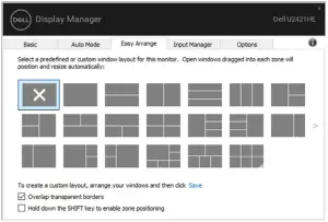 U2421HE - Organizing Windows with Easy Arrange