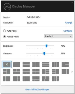 U2421HE - Quick Settings Dialog