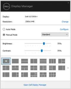 U2721DE - Quick Settings Dialog