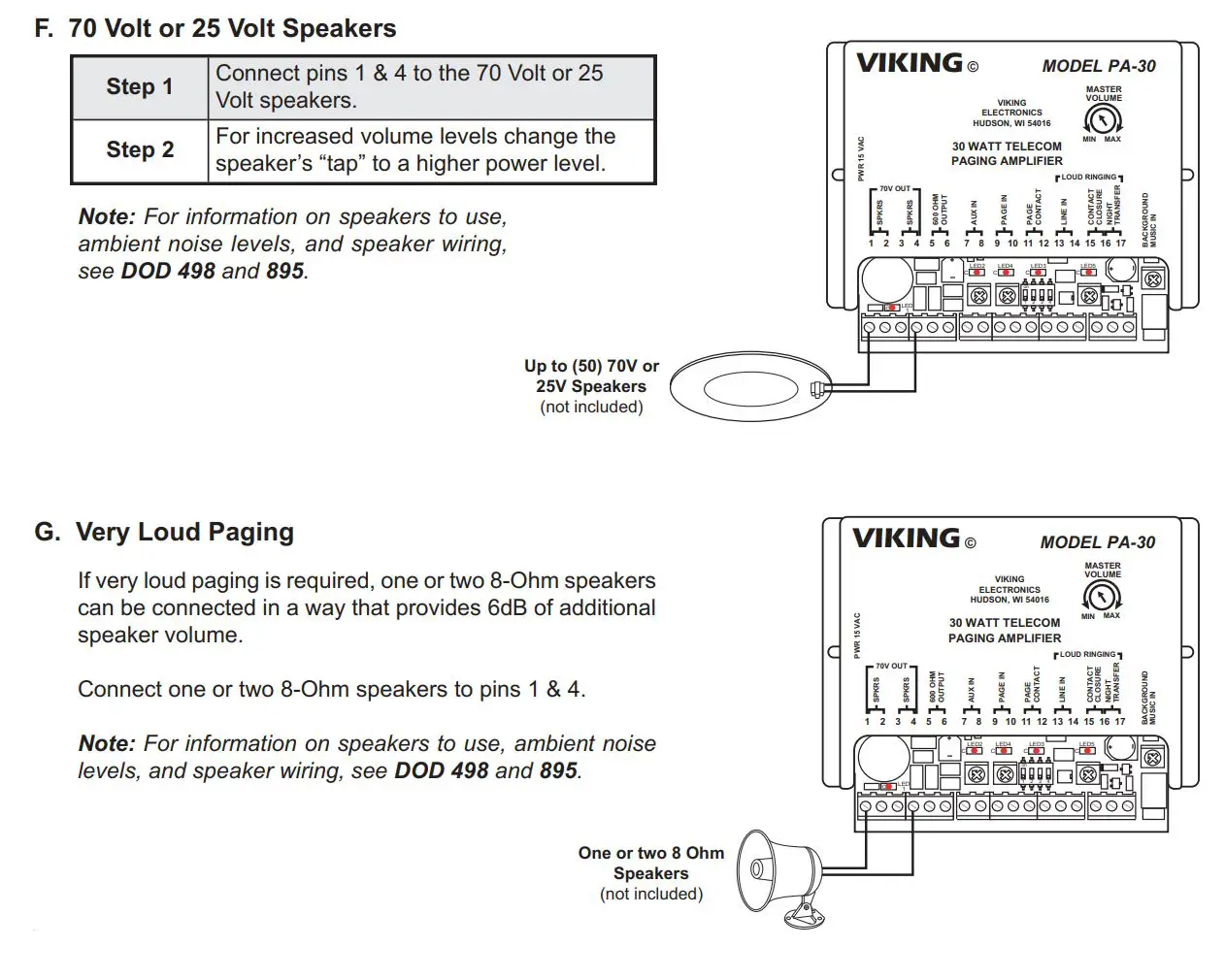 VIKING 30 Watt Paging Amp with Loud Ringing PA-30 User Manual - Installation