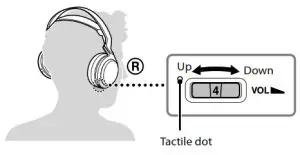 SONY MDR-RF855RK Wireless Stereo Headphone System - Adjust the volume.
