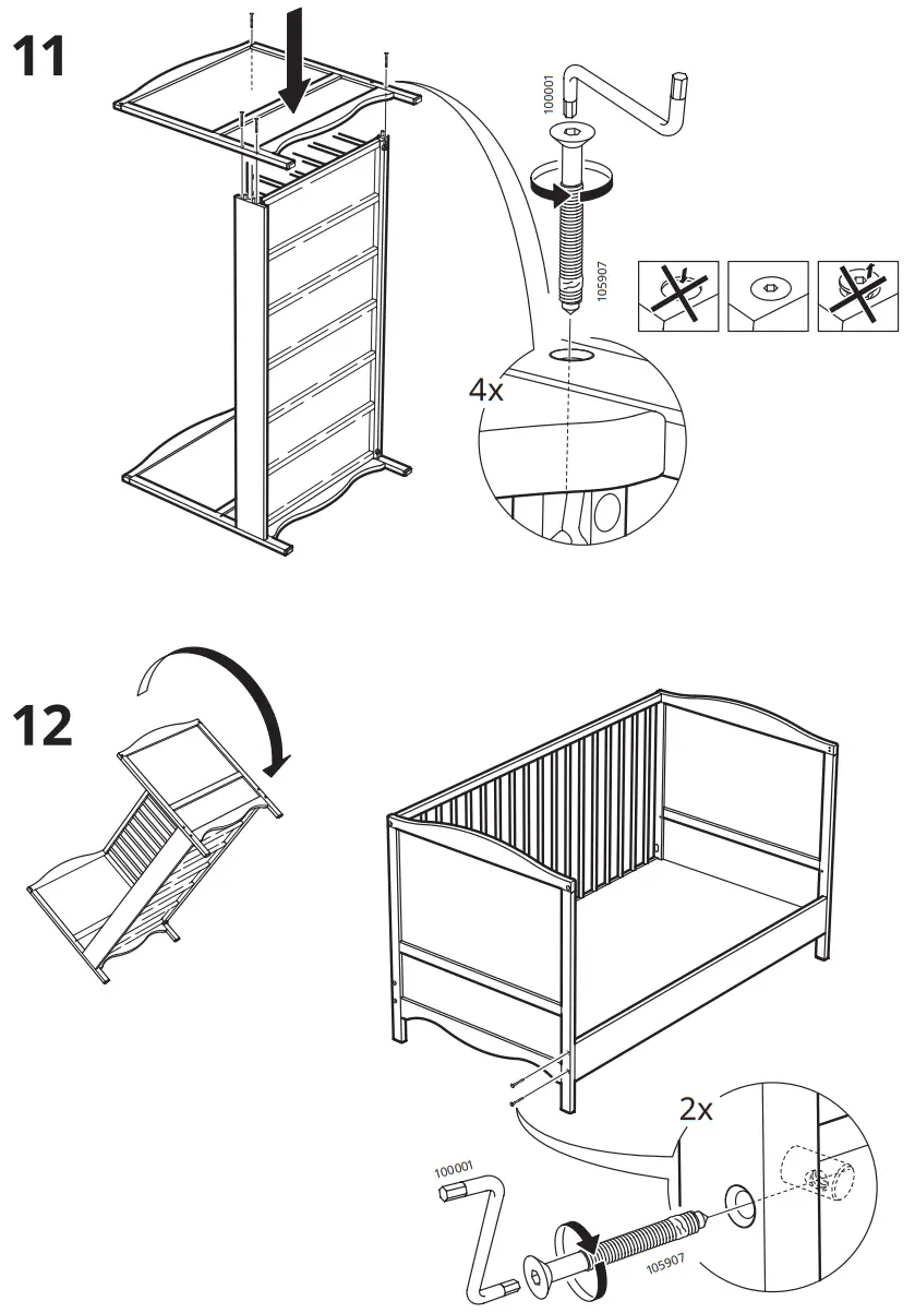 IKEA SMÅGÖRA Cot - figure 17