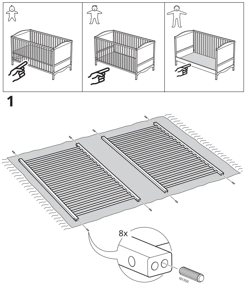 IKEA SMÅGÖRA Cot - figure 3