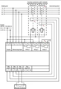 TELE NA003-M64 Grid and System Protection-Connection diagram 1