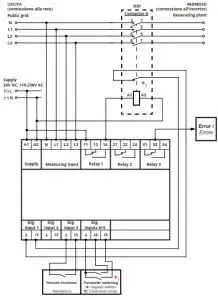TELE NA003-M64 Grid and System Protection-Connection diagram 2