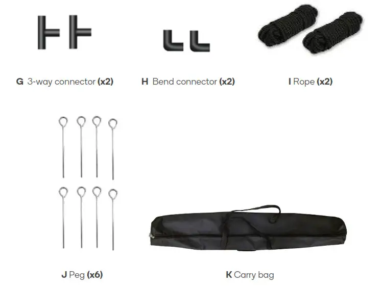 kogan KAPRS100WA 100 Inch Portable Projector - COMPONENTS 3