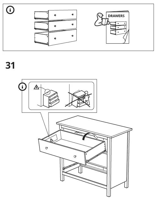 IKEA 103.556.89 HEMNES Chest of 3 Drawers-23