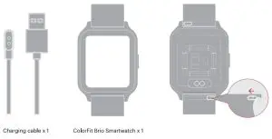 SMART WATCHES N003 ColorFit Brio Smartwatch - charging cable