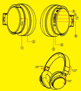 awei HP101 Foldable ANC Function Wireless Headphones- Overview