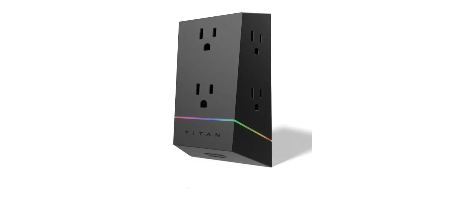 Titan 57365 6-outlet Multicolor Led Wall Tap With Surge Protection Instruction Manual