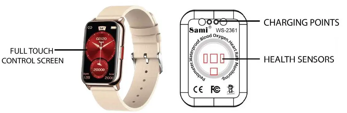 Sami WS-2361 Wearable Smartwatch fig1