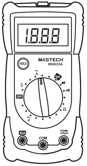 MASTECH MS8233A Digital Multimeter - Cover