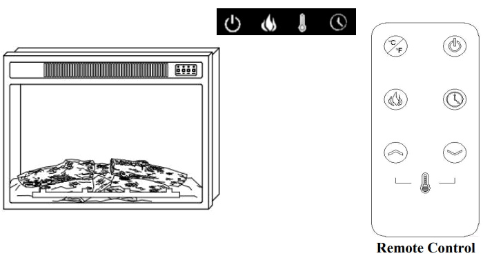 Heaters 2E1C3626 Electric Heater - Remote Control