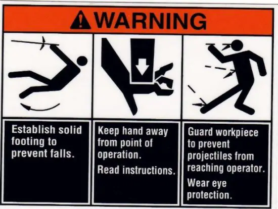 DAKE 00 Single Leverage Arbor Press - warning