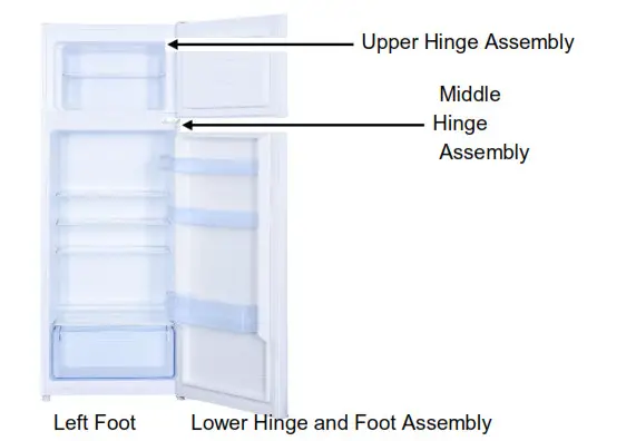 ICEKING FF218WE Top Mount Fridge - Description of the Appliance - figure 1