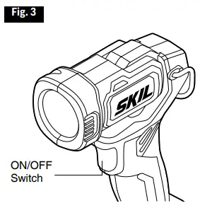 SKIL LH552301 PWRCORE 20V Spot Light Owner's Manual OPERATING INSTRUCTIONS