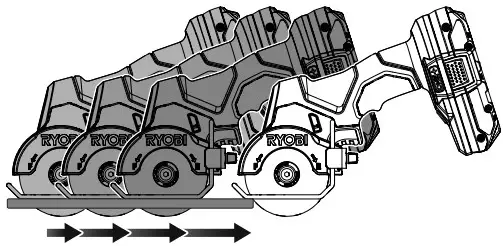 RYOBI PSBCS02 ONE HP 18V Brushless Cordless Compact Light Weight Cut Off Tool - Fig 9