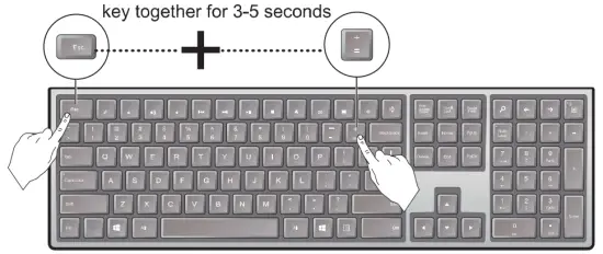 Repair the keyboard to the USB receiver