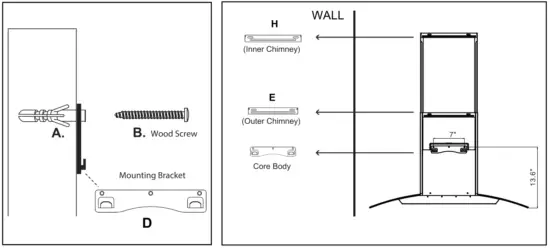 COSMO COS 63175 Wall Mount Range Hood - PARTS DIAGRAM 2