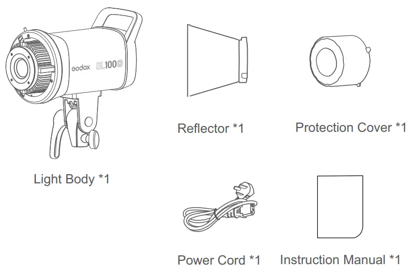 Godox SL100D SL Series Daylight LED Video Light - Box