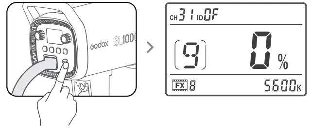 Godox SL100D SL Series Daylight LED Video Light - Power Source