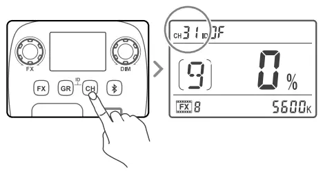 Godox SL100D SL Series Daylight LED Video Light - Wireless Setting