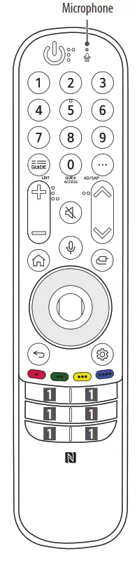 LG C1 65 Inch Class 4K Smart OLED TV - remot