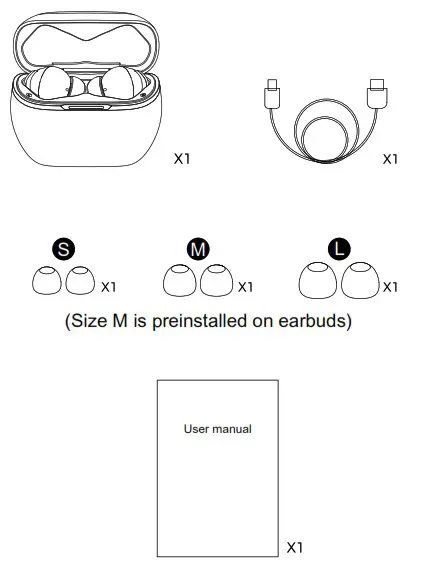 BONFIN F18 Wireless Headset - PACKING LIST