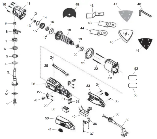Grizzly T25227 Oscillating Multi Tool - 21