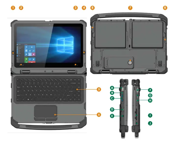 DT Research LT330 Rugged Convertible Laptop - PACKAGE CONTENTS