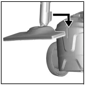 KARCHER SC 3 EasyFix User Manual - Hang the floor nozzle in the park bracket.