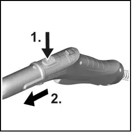 KARCHER SC 3 EasyFix User Manual - Push the unlocking button