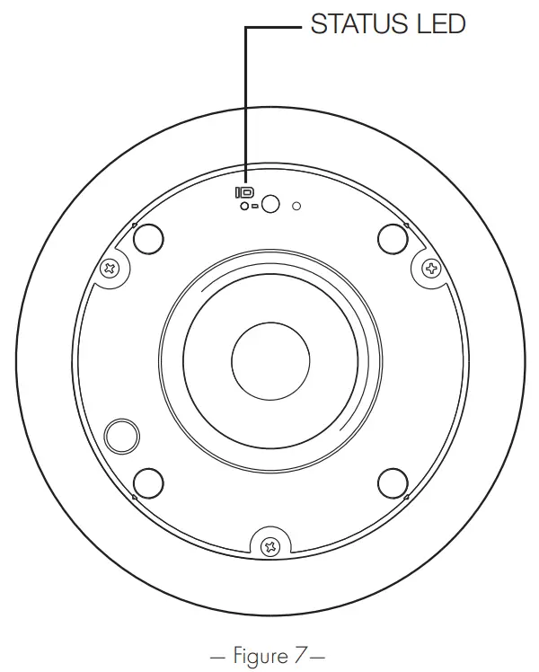 q sys NL P4 Hardware 4 Full range Pendant mount Network Loudspeaker - STATUS LED
