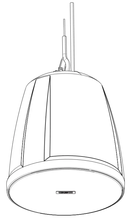 q sys NL P4 Hardware 4 Full range Pendant mount Network Loudspeaker