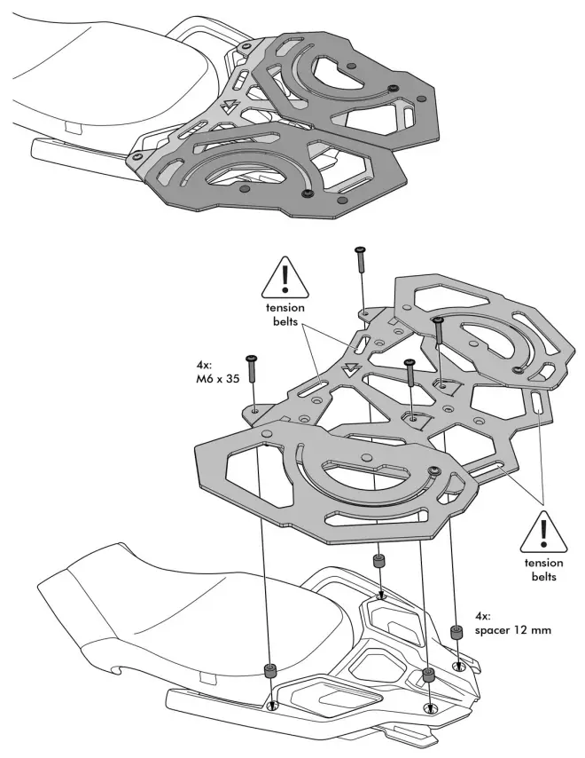 TOURATECH 09 045 5452 0 Extending Luggage Rack for BMW R1250GS or R1200GS from 2013 - fig2
