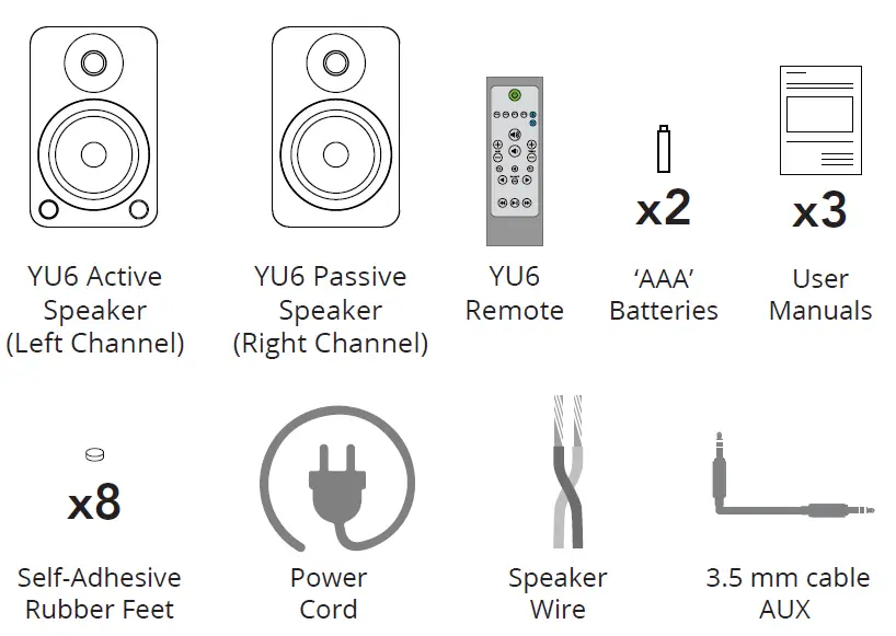 kanto YU6 Powered Speakers with Bluetooth and Phono Preamp 1