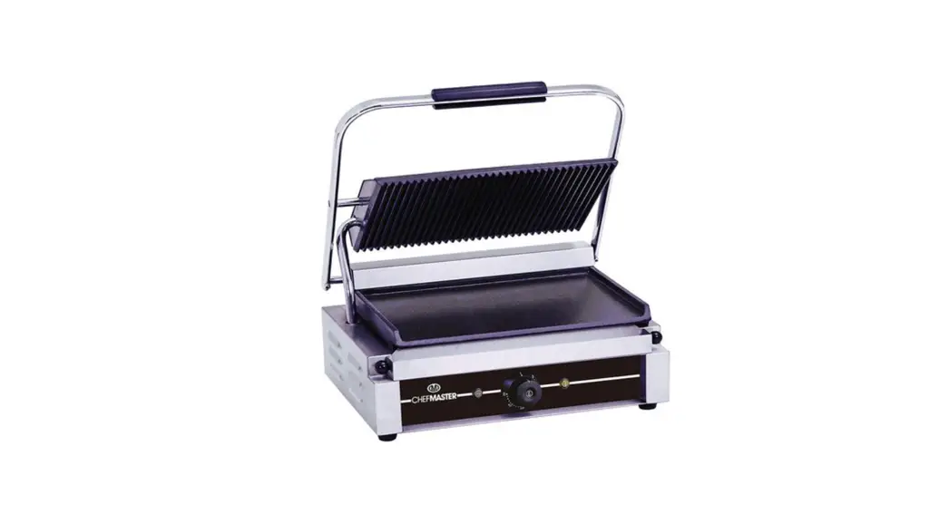 Chefmaster Hea773 Single Ribbed Contact Grill Instruction Manual