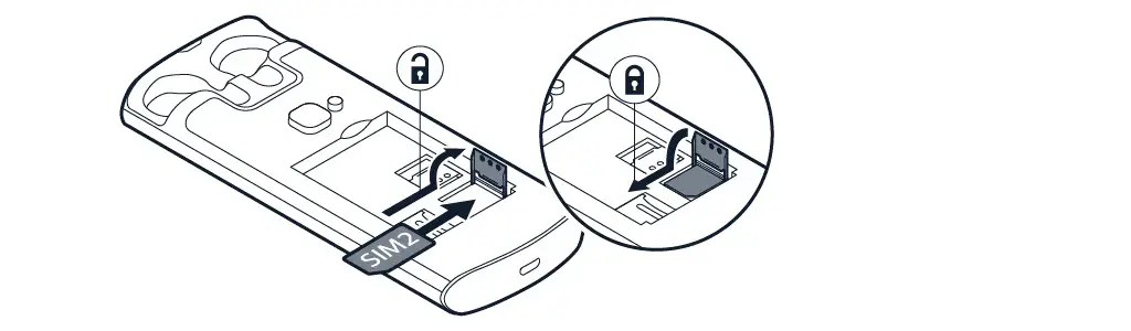 NOKIA 5710 XpressAudio Mobile Phone - Insert the second SIM