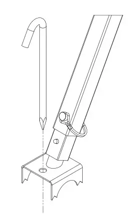 MOULTRIE Feeder Feet Gen2 - Insert Stake through foot into the ground to the desired depth.
