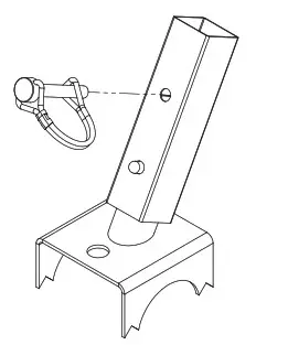 MOULTRIE Feeder Feet Gen2 - Remove pin from feeder feet assembly.