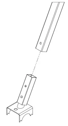 MOULTRIE Feeder Feet Gen2 - Slide whole assembly into 1.5” Square tube feeder leg.