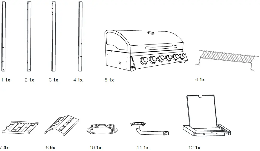 VonHaus-2500546-6-Burner-Free-Standing-Natural-Gas-FIG-1