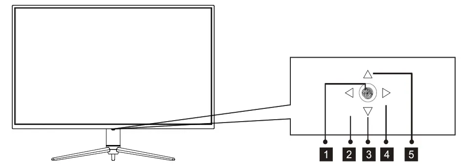 itek ITMC39V164QHD 38.5 Inch Curved WQHD Monitor- Buttons