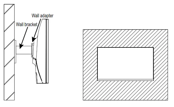 itek ITMC39V164QHD 38.5 Inch Curved WQHD Monitor- Wall adapter