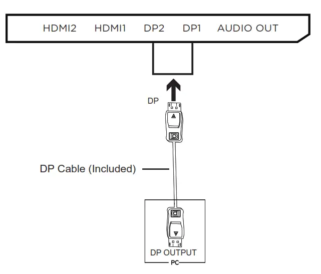 itek ITMC39V164QHD 38.5 Inch Curved WQHD Monitor- cable
